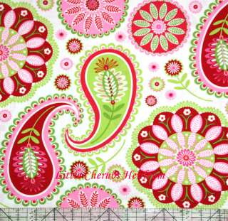 Michael Miller GYPSY Paisley Floral White Fabric by Yard  