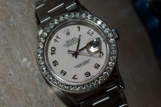 Rolex 16234 Oyster Perpetual Datejust with Custom Diamond Bezel T 