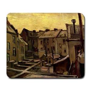  Backyards of Old Houses in Antwerp in the Snow By Vincent 