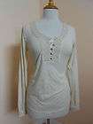 NWT Lucky Brand Peasant Bella Knit Tunic Embroidered Beige Top 