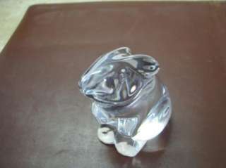 BACCARAT Crystal BUNNY RABBIT Clear SITTING Pretty Paperweight 