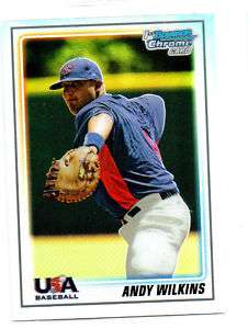 2010 BOWMAN CHROME REFRACTOR ANDY WILKINS RC USA QTY  
