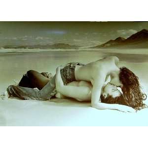  (24x36) Bertram Bahner (Passion, Kissing on Beach) Art 
