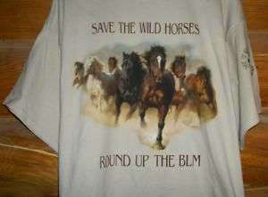 SAVE THE WILD HORSES T SHIRT100% COTTON PRESHRUNK  