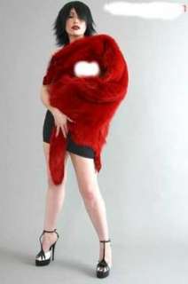 Couture Runway Cavalli BLACK Fox Wrap Cape Stole NEW  