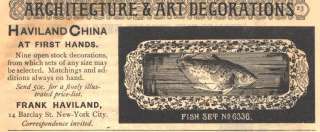 1887 ad d haviland china fish set no 6336  