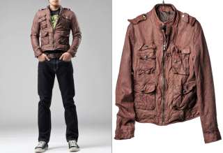 BACKNUMBER Mens Genuine Nappa Leather Jacket PSMLJ10027  