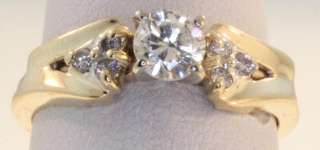 14k yellow gold .58ct diamond engagement ring wedding band wrap bridal 