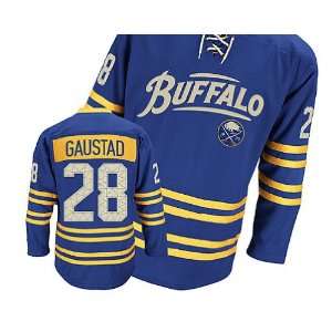  Buffalo Sabres #28 Paul Gaustad 40th Blue Hockey Jersey 
