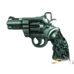  Hand Gun Revolver Belt Buckle with Skull Realistic gift western 