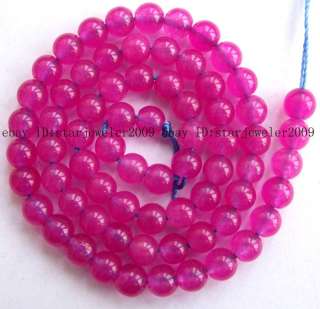 6mm Beautiful Pink colour Jade Round Beads 15  