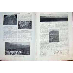  Pyrenees Map Labastide Horse Art French Print 1932