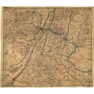    1864 Map of Virginia, West Virginia & Maryland