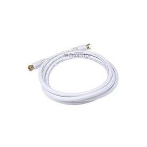 New 6FT RG6 (18AWG) 75Ohm, Quad Shield, CL2 Coaxial Cable with F Type 