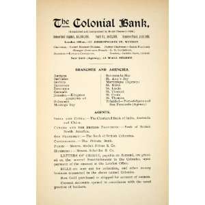  1907 Ad Colonial Bank London New York America Europe West 