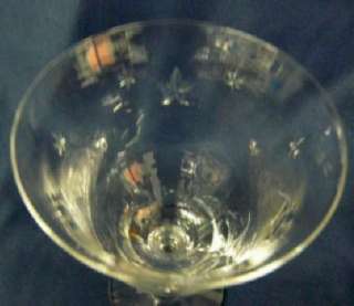 SIGNED HAWKES CRYSTAL 7041 STARS WATER GOBLET #2  