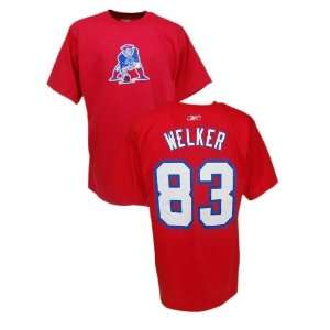 New England Patriots Wes Welker Red Vintage T Shirt  