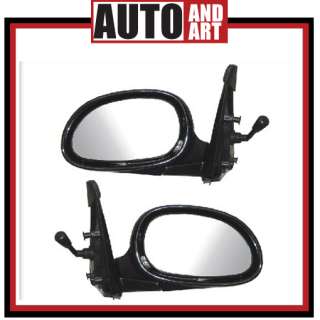 New Pair Set Manual Remote Side Mirror Housing 92 95 Honda Civic Coupe 