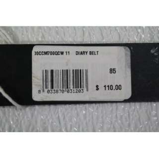 Diesel Leather Diary Belt Size 90 (36) BNW $110 Black Gold Collection 