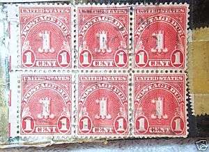 US 1 CENT STAMPS 6 EA CANCELLED Canton, North Carolina  