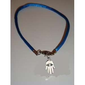  BLUE KABBALAH BENDEL BRACELET WITH HAMSA 