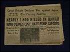 WW11 December 8 1941 Newspaper World War Declared 11