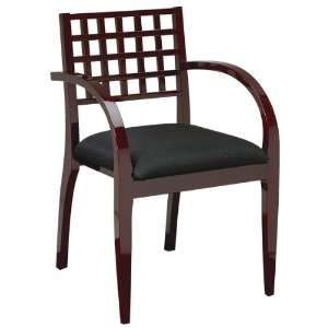  Two Pack Leg Chair with Wood Criss Cross Back Maple MEN 