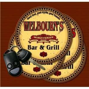  WELBOURNS Family Name Bar & Grill Coasters Kitchen 