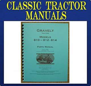 Gravely 810  812  814 Tractor PARTS manual  19883 10 73  