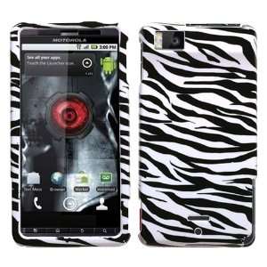 MB810 Droid X MB870 Droid X2 Zebra Skin Phone Protector Cover (free 