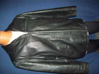 Mens Whet Blu Leather Jacket   Size Medium   Black VGC  