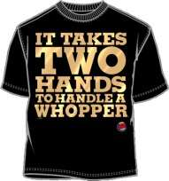 Burger King Two Hands Whopper Mens Shirt BR027MS  