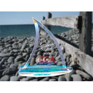  Acrylic Sail Boat Award
