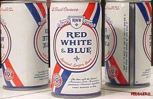 RED WHITE BLUE BEER OLD C/S CAN WITH PABST LOGO MILWAUKEE WISCONSIN 5 