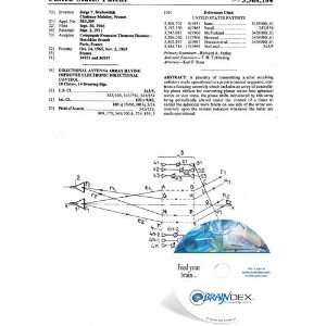NEW Patent CD for DIRECTIONAL ANTENNA ARRAY HAVING IMPROVED ELECTRONIC 