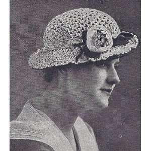 Vintage Crochet PATTERN to make   Fancy Hat Crocheted Lace 1920s. NOT 
