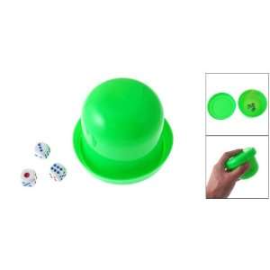   Green KTV Dice Shaker Cup with 3 Dices Amusement Game Toys & Games