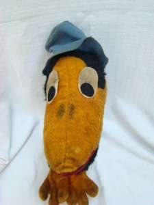   Antique 1950s Mohair Straw Stuffed HECKLE or JECKLE Magpie Toy  