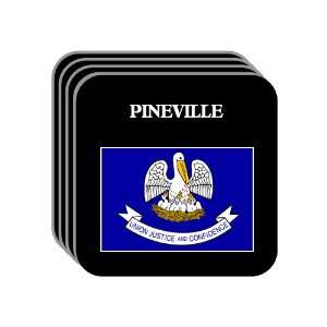  US State Flag   PINEVILLE, Louisiana (LA) Set of 4 Mini 