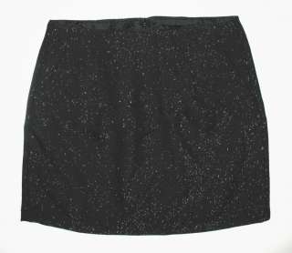 NWT Black GAP Sparkle Tweed Holiday Mini Skirt 14  