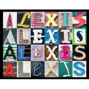  Alexis Personalized Name Poster Using Sign Letters 