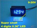   Blue LED DC 20V 200V Digital Volt Meter Low Consumption C3604C  