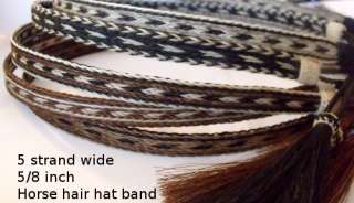 Cowboy Hat HORSE HAIR hat band Tassel Sorrel / White  
