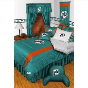   27 Miami Dolphins Sidelines Bedding Series (9 Pieces)