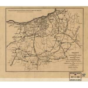    1865 map Fortification, Virginia, Petersburg