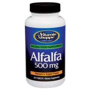  Vitamin Shoppe   Alfalfa, 500 mg, 250 tablets Health 