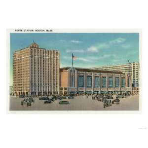   View of the North Station Premium Poster Print, 12x16