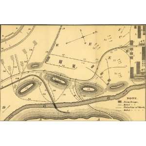  Civil War Map Rough plan of part of battle of Wauhatchie 