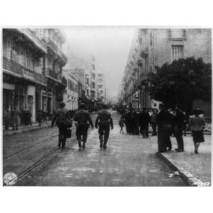   street,military personnel,buildings,Oran,Algeria,1942