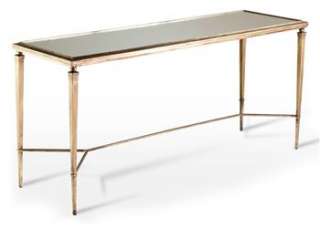 Alina Antique Gold & Mirror Leaf Elegant Console Table  